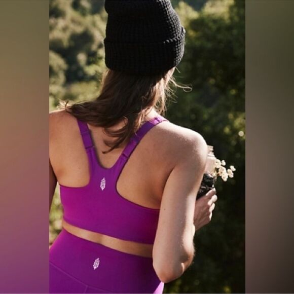 Free People Movement x HATCH Never Better Maternity Bra Small Square Neck Purple - Picture 2 of 9